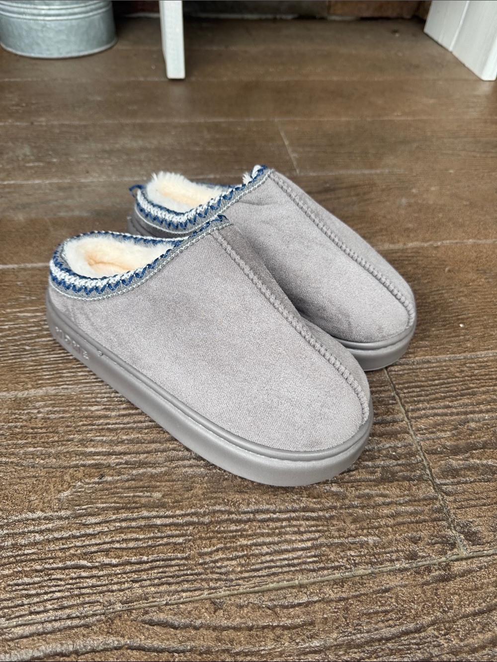 Gray Slip-On Slippers